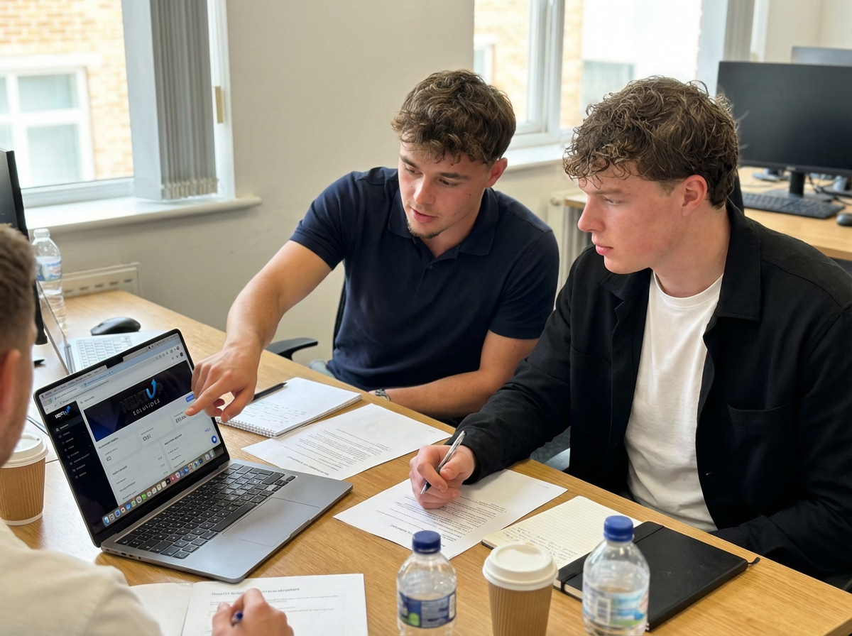 Het NextUp team tijdens een strategiesessie